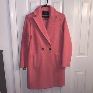 NWOT J. Crew Pink Boiled Wool Coat